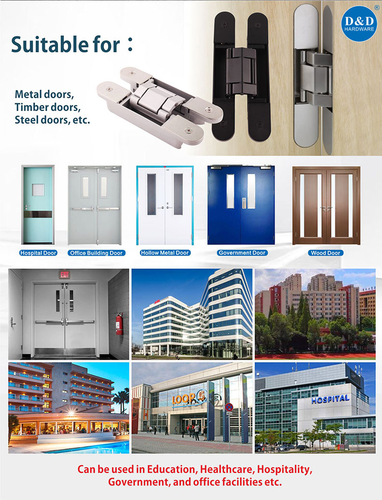 concealed door hinge application