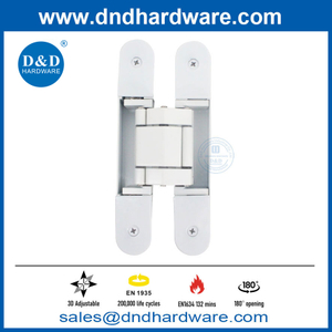 180 Degree White EN1935 Fire 3D Adjustable Concealed Hinge-DDCH008-G40