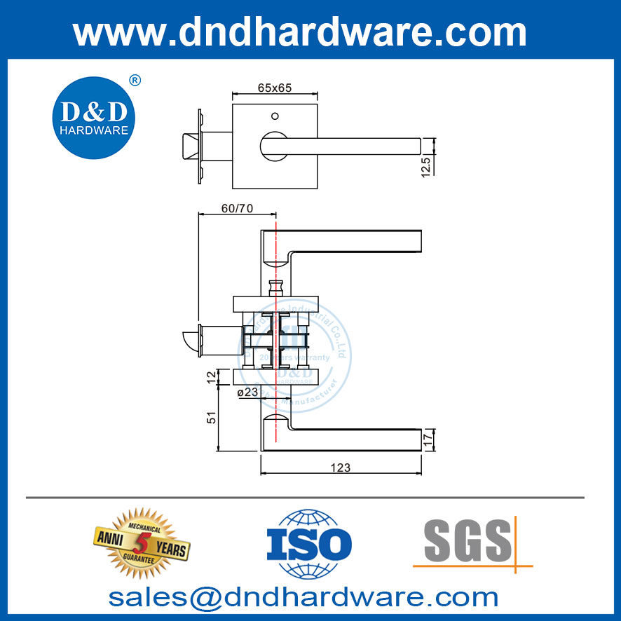 zinc alloy bathroom door lock