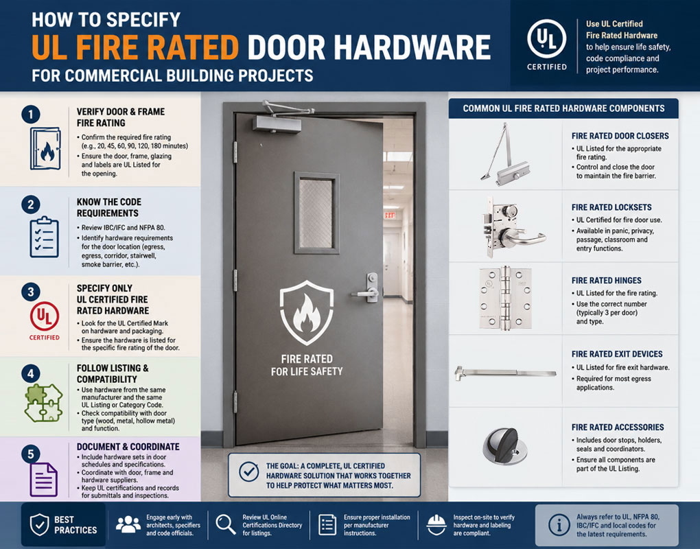 How to Specify UL Fire Rated Door Hardware for Commercial Building Projects