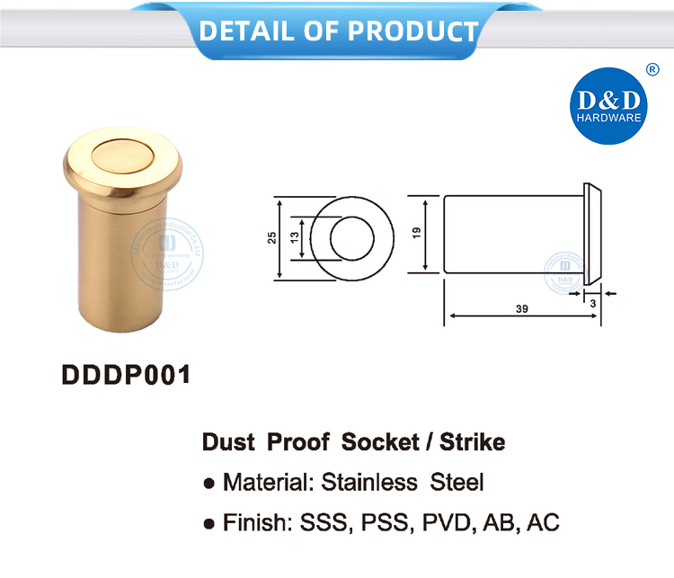 stainless steel dust proof strike