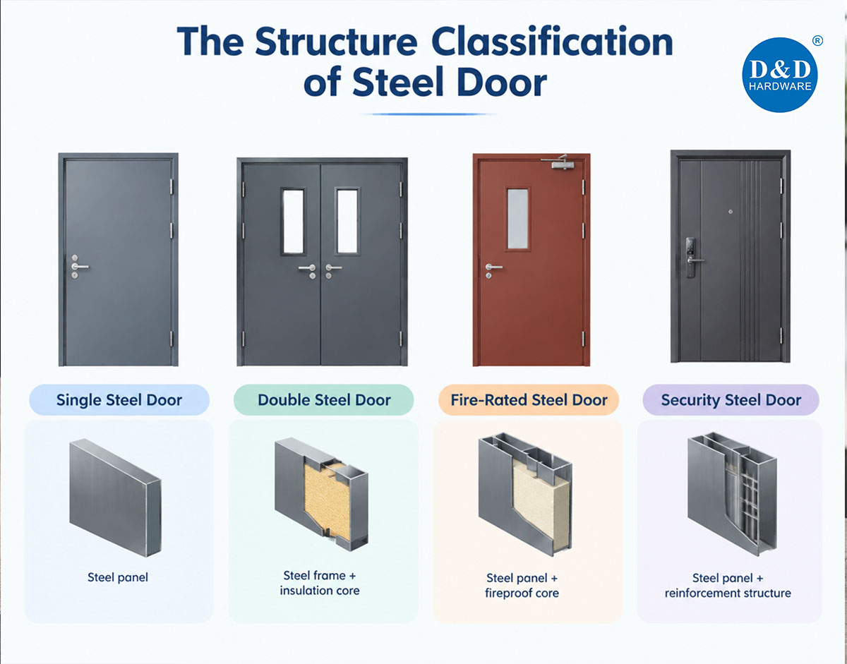 The Structure Classification of Steel Door
