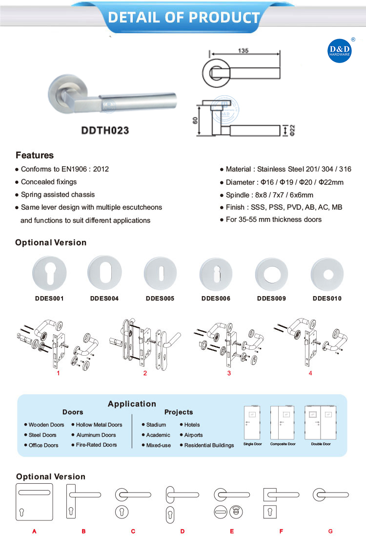 interior door handle sets
