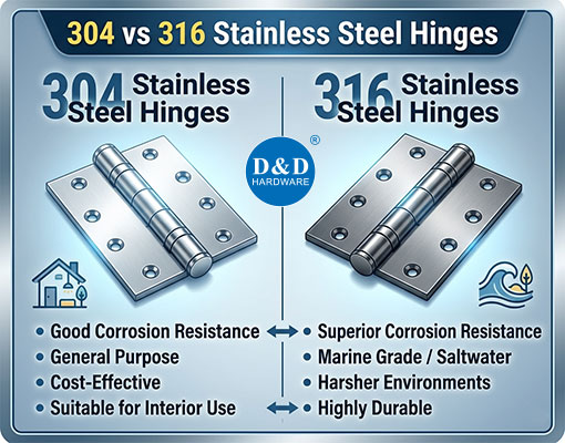304 vs 316 Stainless Steel Hinges Which Holds Up Better Against Corrosion