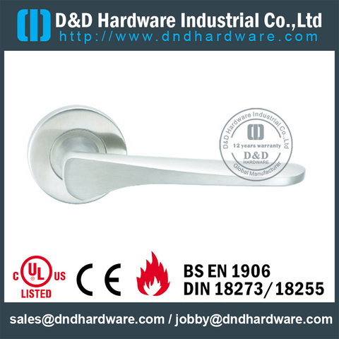 Cast Solid Stainless Steel Lever Handle for Commercial Doors-DDSH072