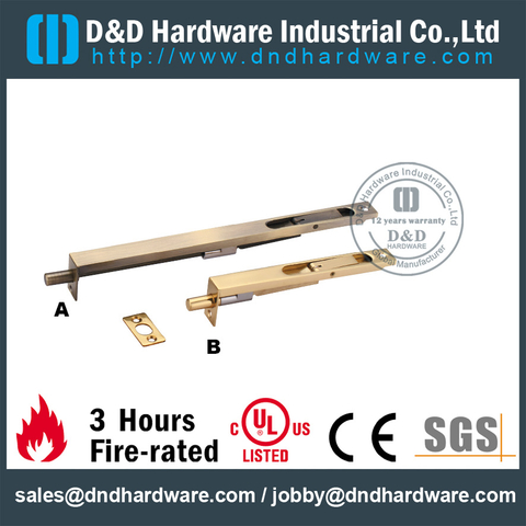 Brass Heavy Duty Flush Bolt for Internal Wooden Door-DDDB002