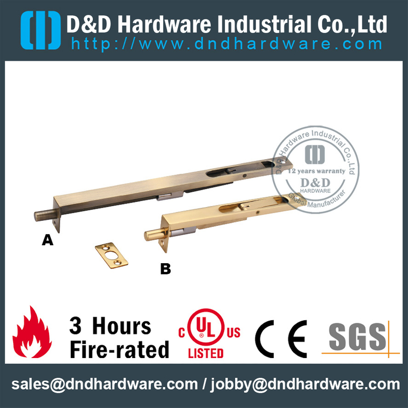 Brass Heavy Duty Flush Bolt for Internal Wooden Door-DDDB002