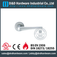 Stainless Steel 304 Modern Lever Handle on Rose Welding Type for Metal Commercial Door-DDTH034