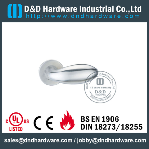 Stainless Steel 304 Antirust Solid Lever Handle for Interior Wooden Doors-DDSH030