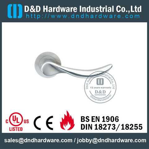 Grade 304 Casting Lever Handle on Rose Concealed Fix for Commercial Doors -DDSH006