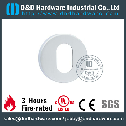 Stainless Steel Oval Door Handle Escutcheon for Office Doors-DDES004