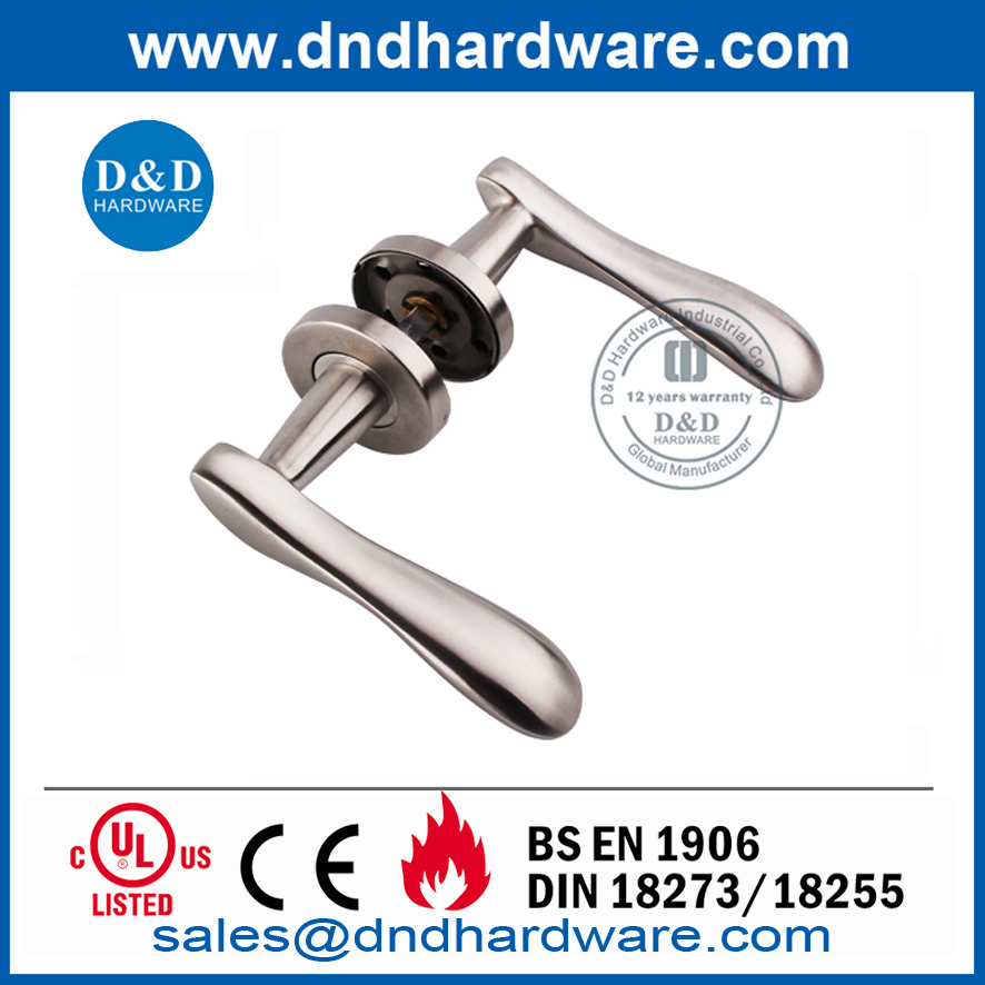 Modern Stainless Steel Bedroom Door Solid Lever Handle-DDSH014