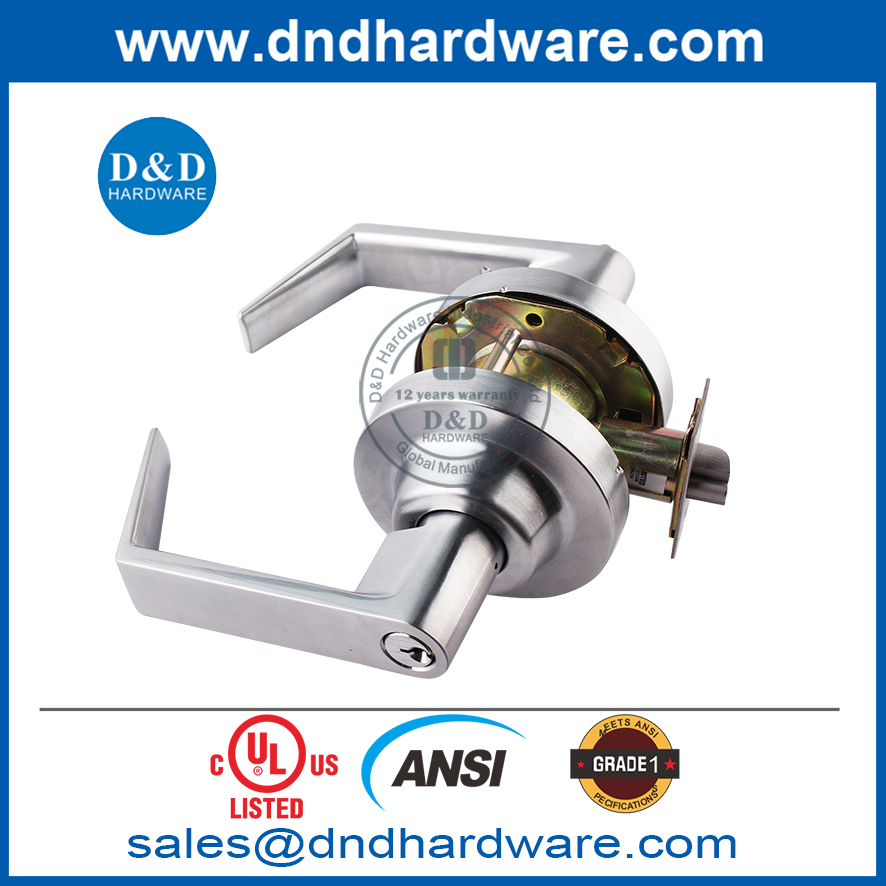 UL Listed ANSI Grade 1 Zinc Alloy Fire Resistant Tubular Lockset-DDLK009