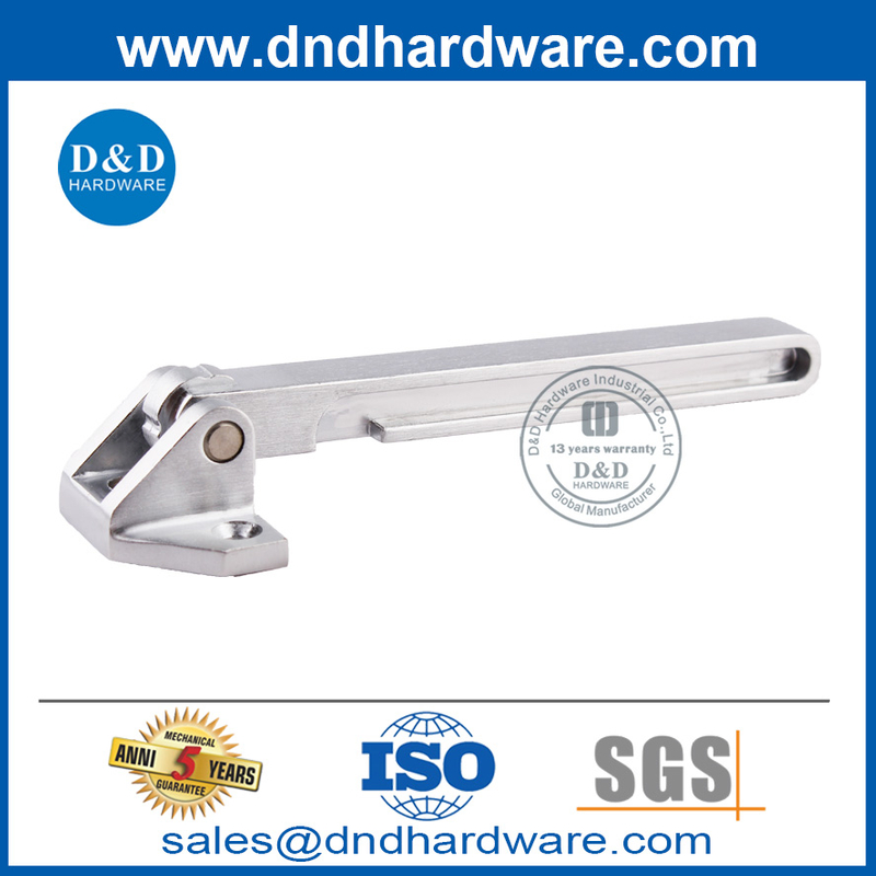 Straight Zinc Alloy Silver Satin Nickel Wooden Door Guard-DDDG009