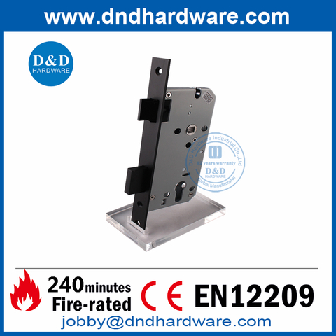 SS304 CE Black Finish Mortise Fire Rated Door Lock for Building Door-DDML009