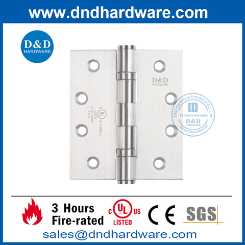 UL Stainless Steel 304 Fire Mortise Heavy Duty Door Hinge-DDSS006-FR