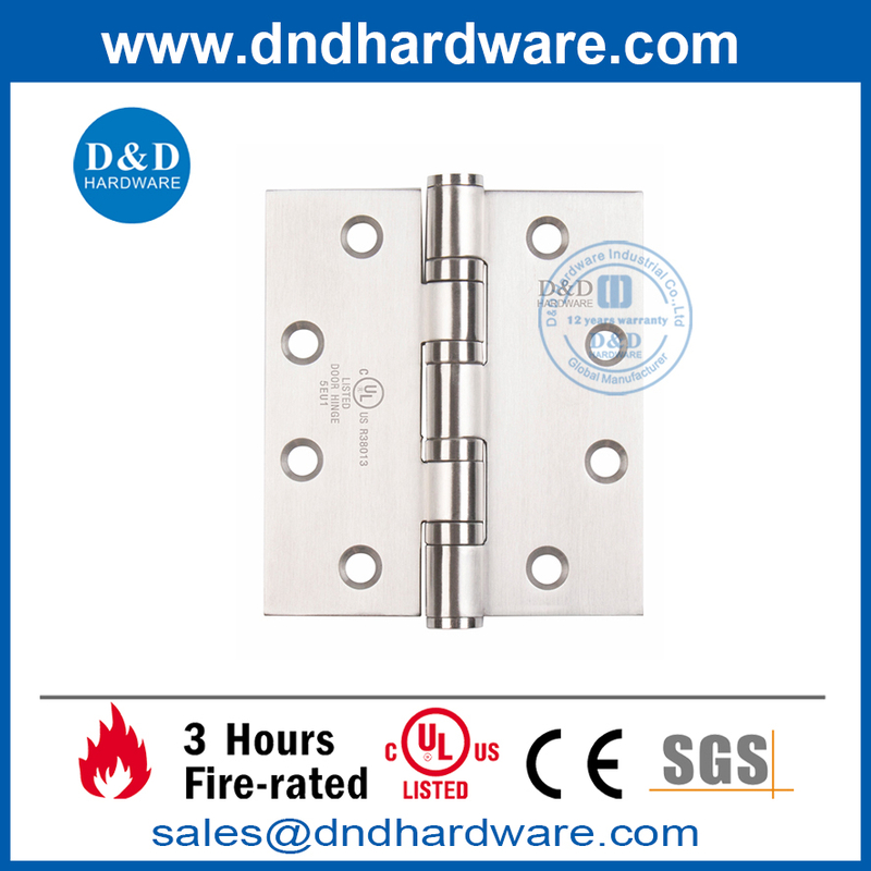 SUS201 UL Listed Fire Rated Heavy Duty Butt Hinge-DDSS008-FR