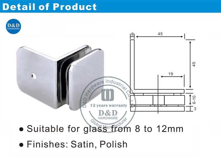 Glass Clip for Shower Door