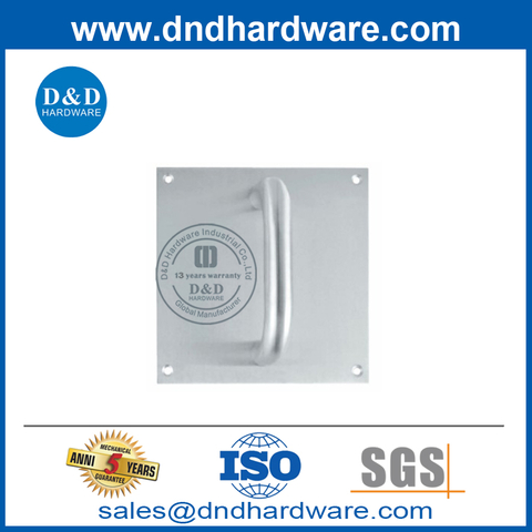 Square Type 170mm Stainless Steel Pull Handle With Plate-DDPH021