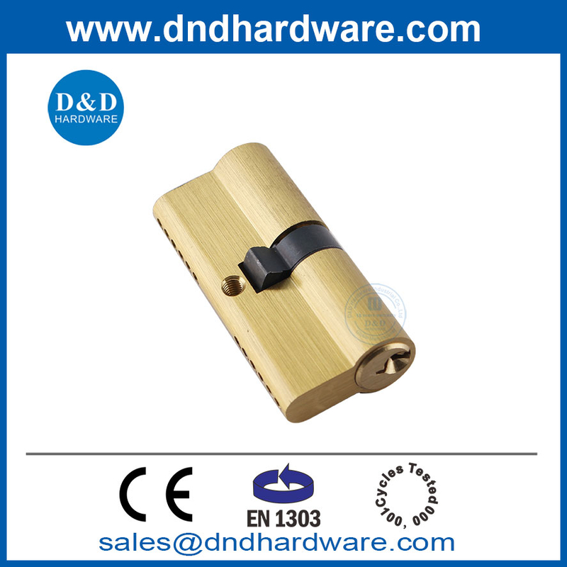 Euro Profile EN1303 Stain Brass Double Open Cylinder 70mm Door Lock Cylinder for Middle East Market-DDLC003