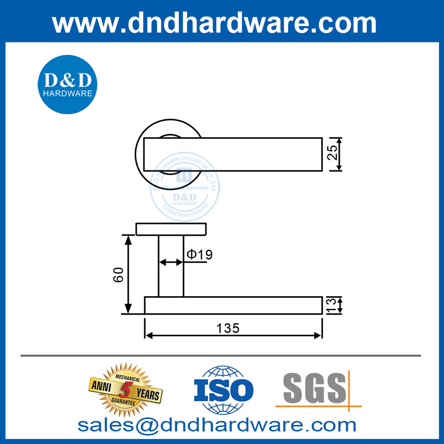 Door Handle Exterior Stainless Steel Commercial Door Handle-DDTH039