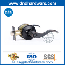 Matte Black Wave Type Zinc Alloy Lever Handle Lock for Outer Door-DDLK086