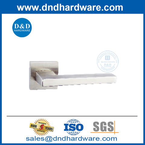 Commercial Door Handles Square Stainless Steel Solid Lever Interior Door Handle-DDSH054
