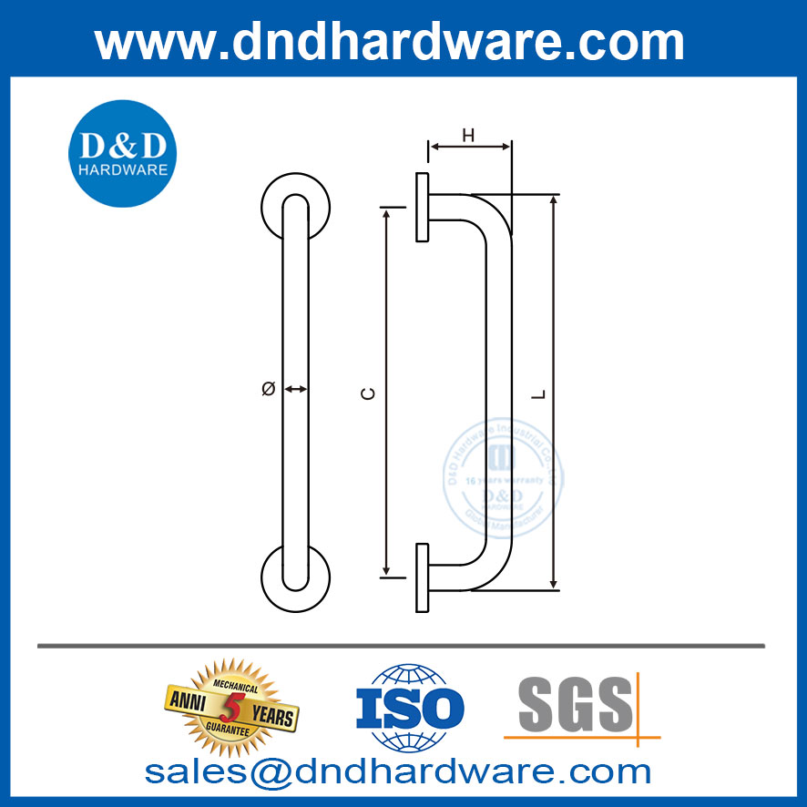 Commercial Door Pull Handles Stainless Steel Pull Handle for Door-DDPH019
