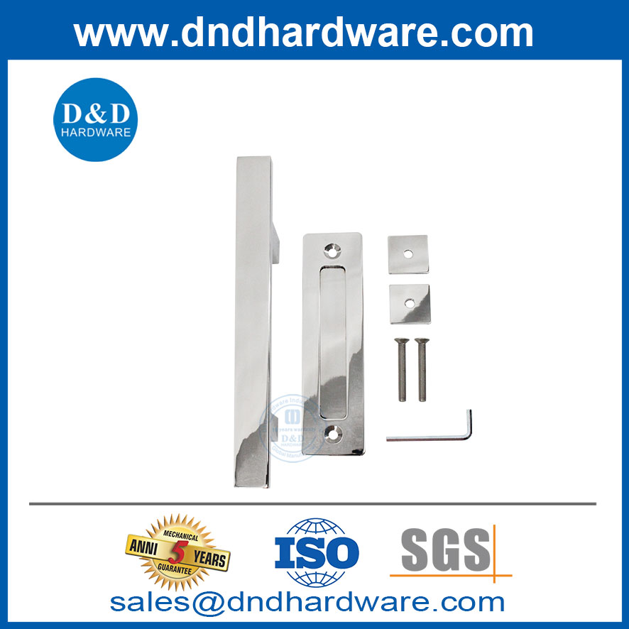 Polished Stainless Steel Square Barn Door Handle High Quality Door Handle-DDBD103