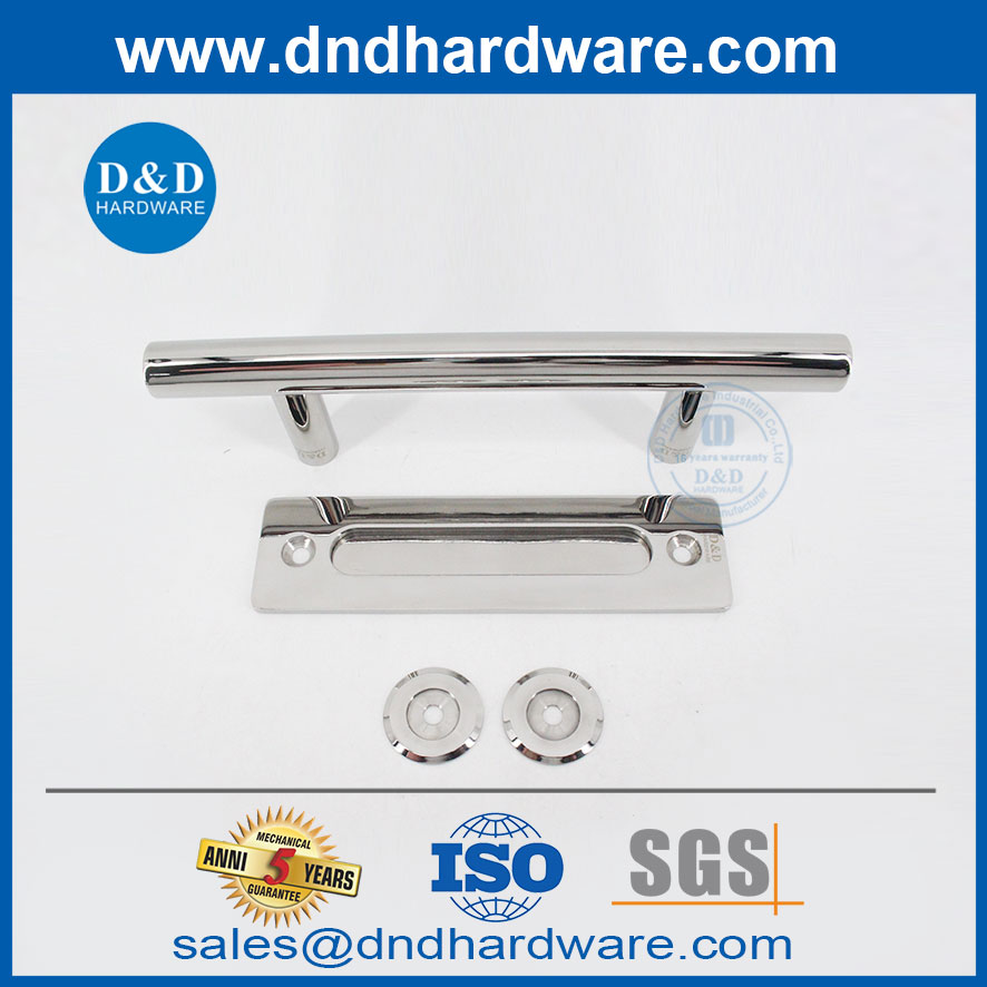 Carbon Steel Polished Finished Round Tube Barn Sliding Door Handles-DDBD102