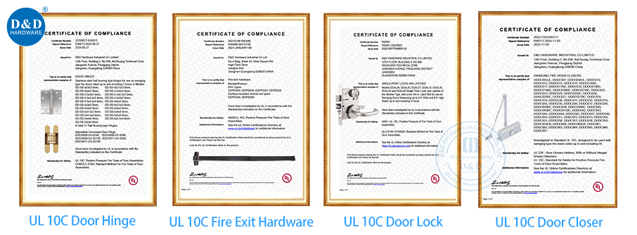 UL fire rated door hardware