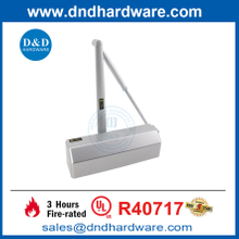 UL Silver Aluminum Alloy Swing Speed Hydraulic 20-150KG Door Closer-DDDC058