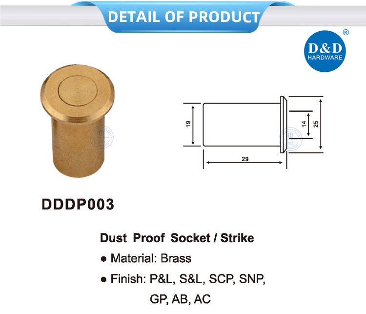 Brass Dust Proof Socket