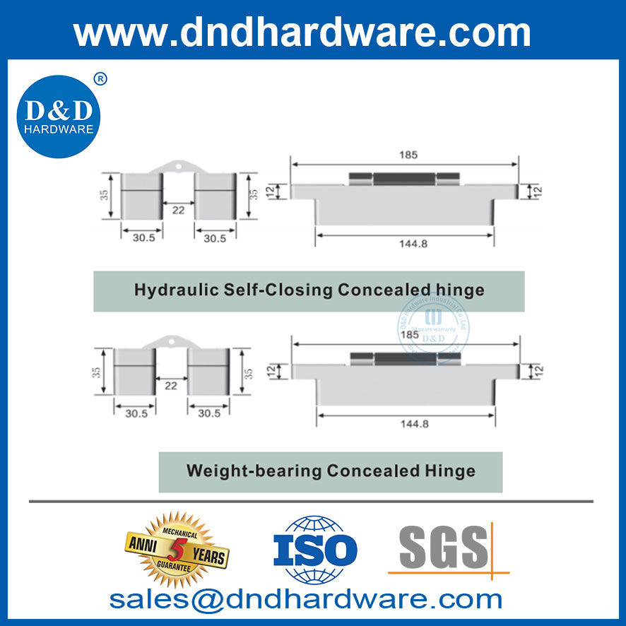 hydraulic concealed hinge