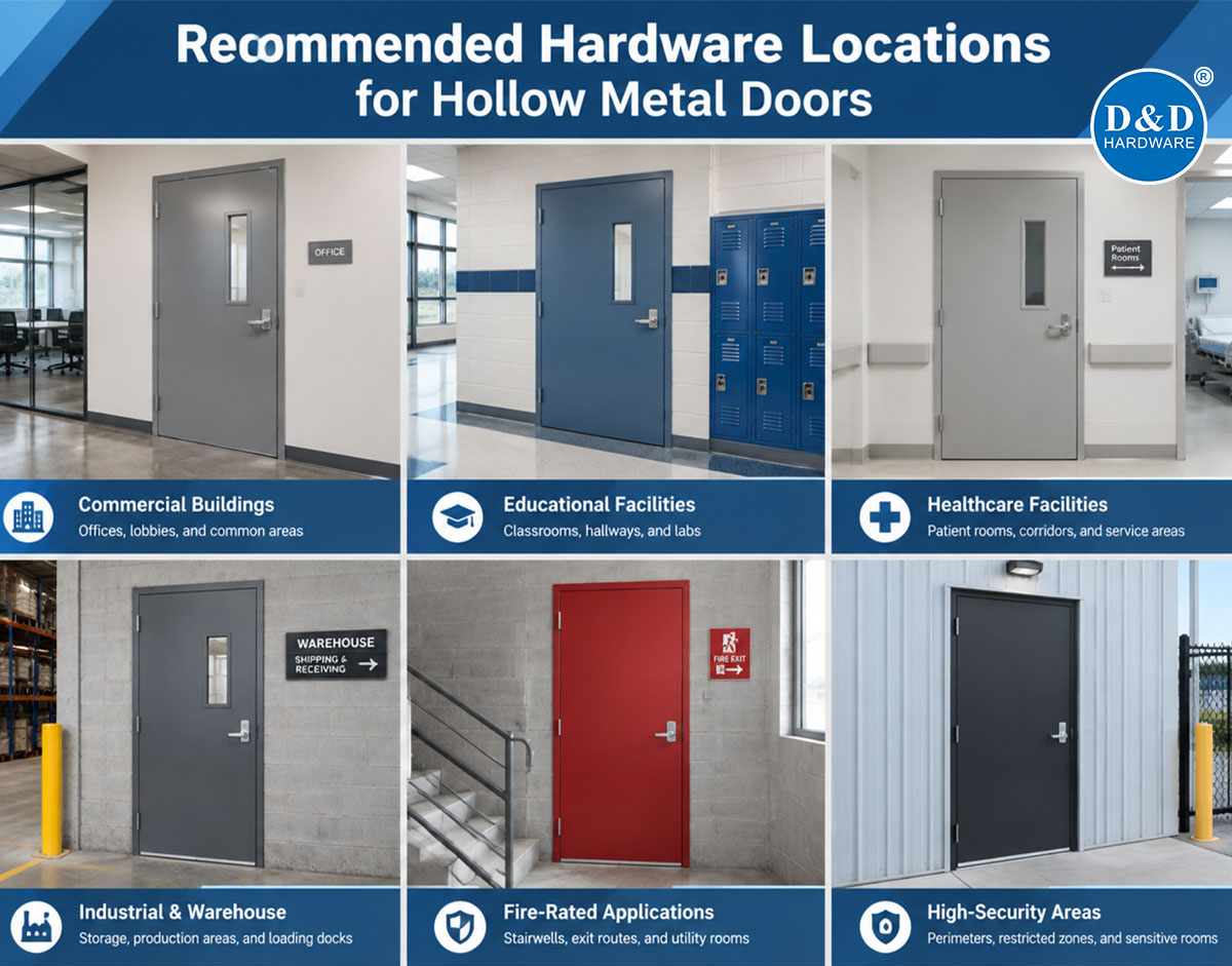 Recommended Hardware Locations for Hollow Metal Doors