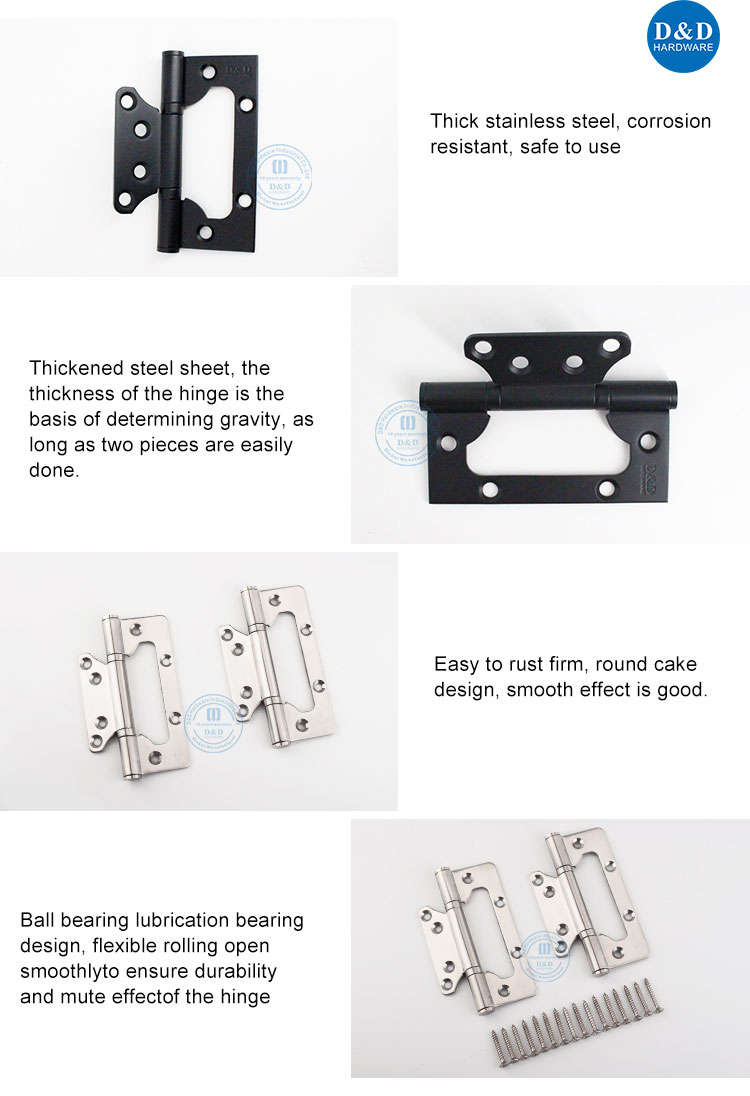 black flush door hinges