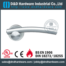 Stainless steel modern crank solid lever door handle for Commercial Door- DDSH107