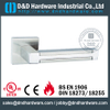 Antirust modern square tubular solid lever handle with square rose for Bath Door- DDSH176