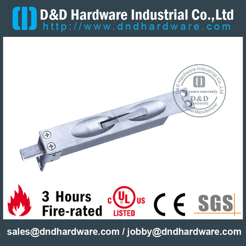 Brass Traditional Style Flush Door Bolt for Steel Door with AB-DDDB012