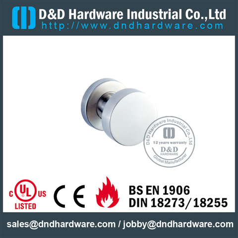 Stainless Steel 304 Circle Shape Mortice Door Knob for Interior Wood Door -DDTH029