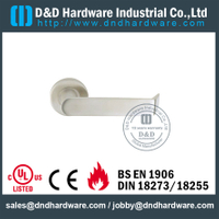 Grade 304 Solid U Shape Front Lever Door Handles for Fire Doors with AB-DDSH028