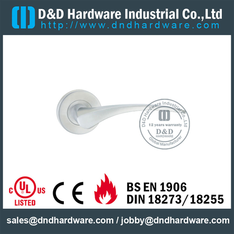 Stainless Steel 304 Entry Solid Lever Handle for Wooden Doors-DDSH013