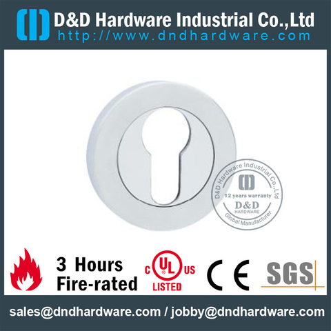 Stainless Steel Key Cylinder Thread Type Escutcheon for Entry Double Door-DDES008