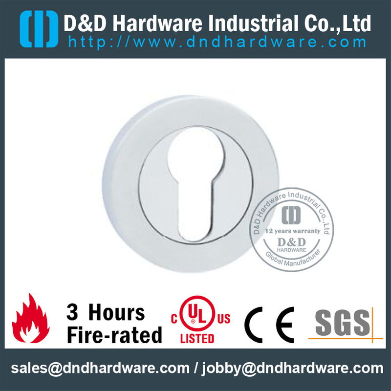 Stainless Steel Key Cylinder Thread Type Escutcheon for Entry Double Door-DDES008