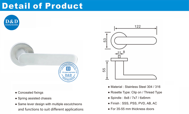 Door Lever Hardware