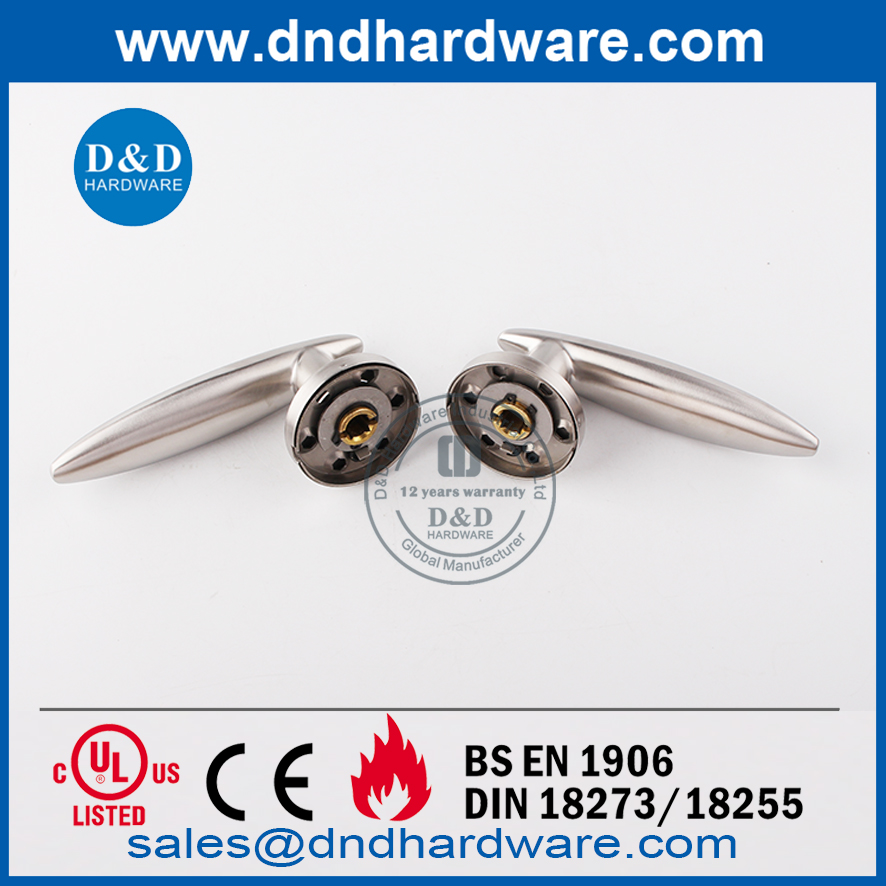 New Fashion SS304 Solid Lever Handle for Metal Door-DDSH020