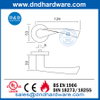 Round Rose Stainless Steel Solid Lever Door Handle-DDSH002