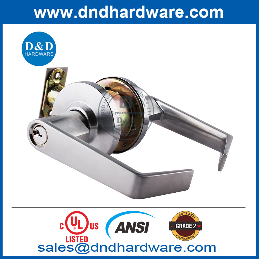 UL Listed ANSI Grade 2 Fireproof Lever Handle Lockset with Key-DDLK011