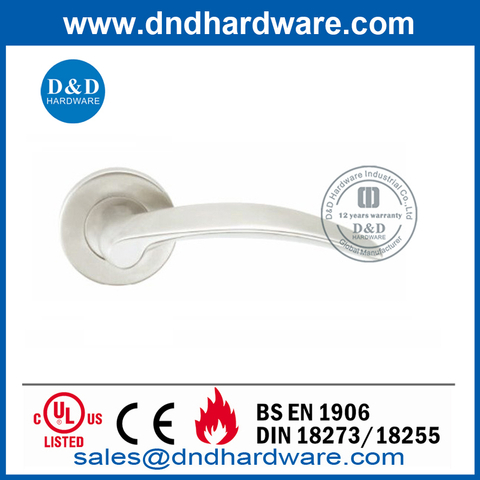 SUS304 Solid Modern Lever Privacy Indoor Door Handle-DDSH027