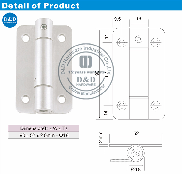 Single Action Hinge-D&D Hardware